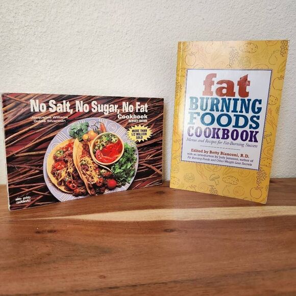 No salt no sugar no fat cookbook bundle of two recipes vintage '90s weight loss - Picture 1 of 8